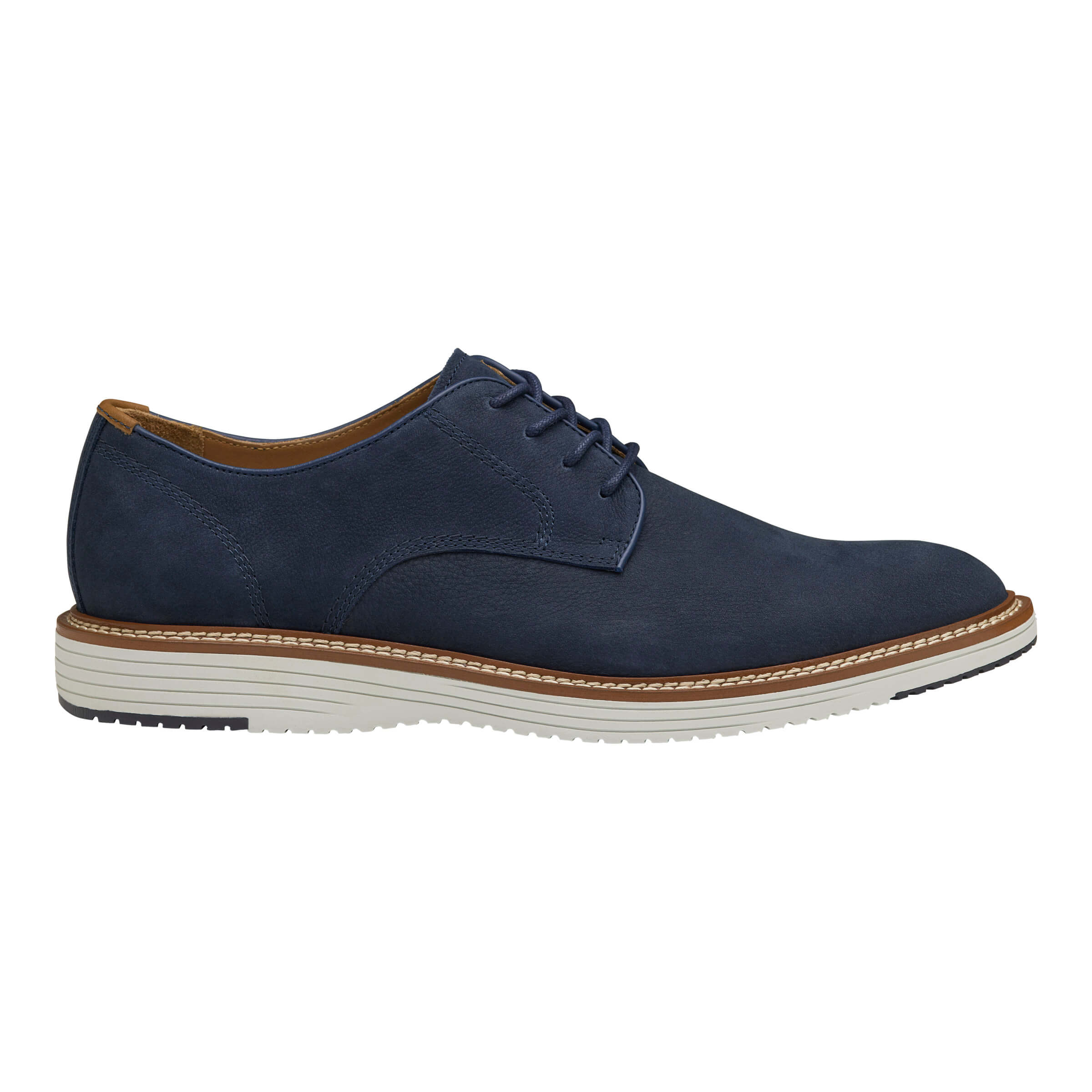 Johnston Murphy Men's Upton Plain Toe 20-3519 Navy Tumbled Nubuck - The ...