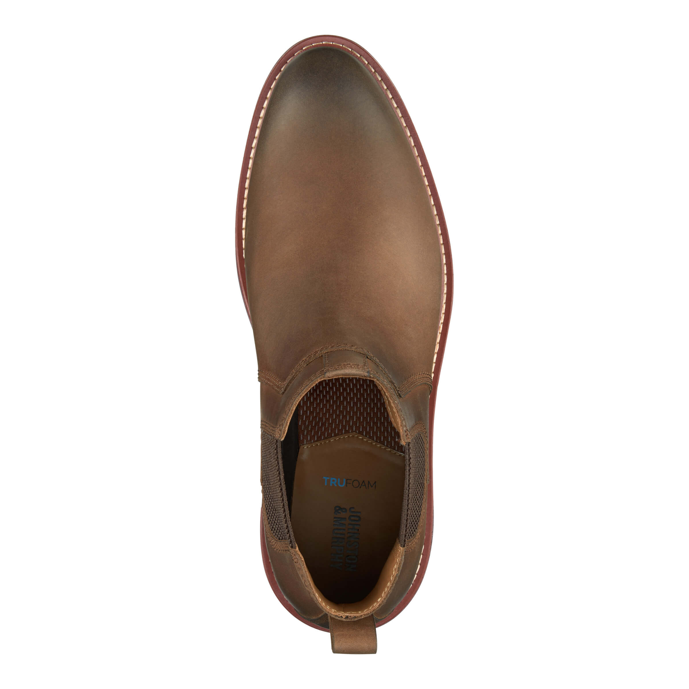 NEW JOHNSTON & MURPHY men\'s upton chelsea boot in tan full grain Johnston & Murphy Upton Chukka - FREE Shipping & FREE  main image 2