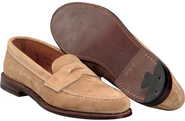 Alden Unlined Penny Loafer - Tan Suede