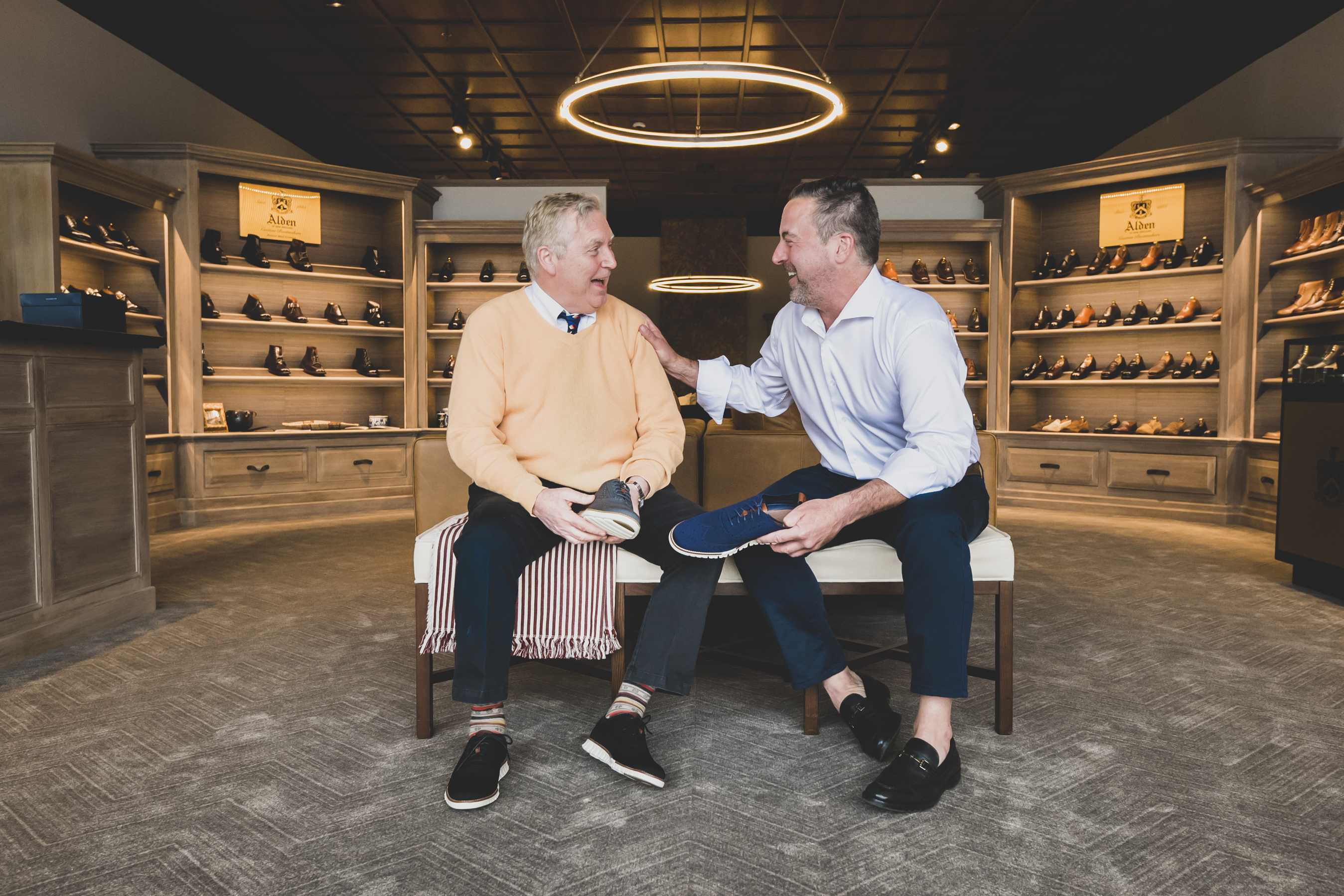 Joe Z. and Tom show off the new Cole Haan Original Grand StitchLite Wingtips