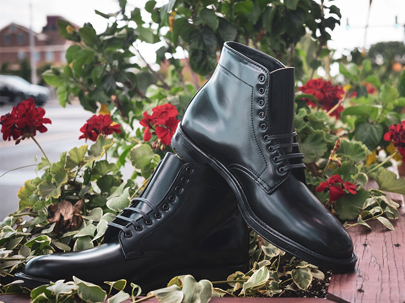 black shell cordovan boots
